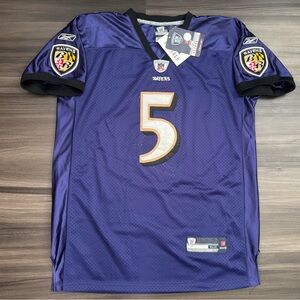 Reebok Baltimore Ravens Joe Flacco #5 NFL Equipment Stitched Jersey Men’s 52 XL
